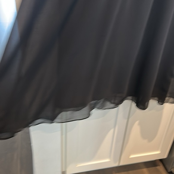 Hanna Nikole Chiffon Black Ruffle Sleeve A-Line Empire Waist Midi Dress Size 18W - Picture 10 of 16